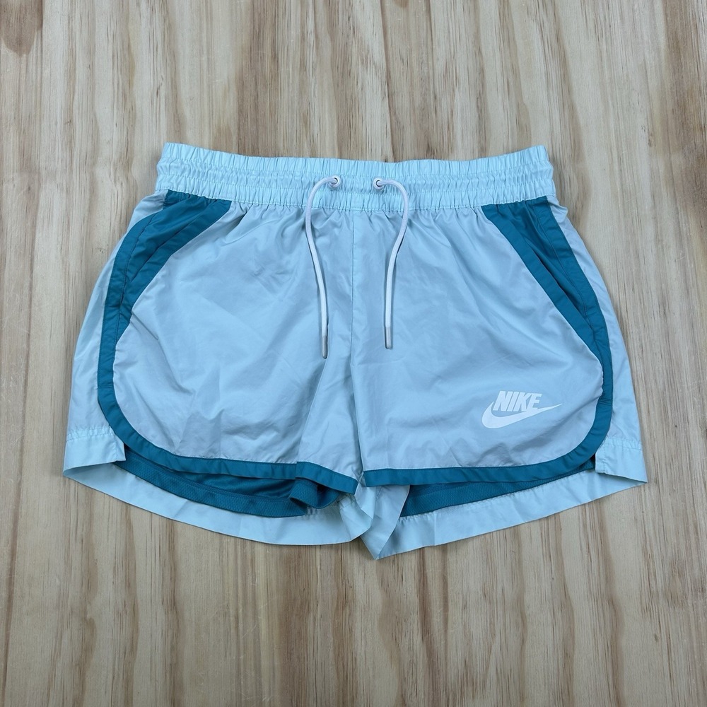 Nike Women's Medium Teal Running Shorts Drawstring AO4546-336 Athletic